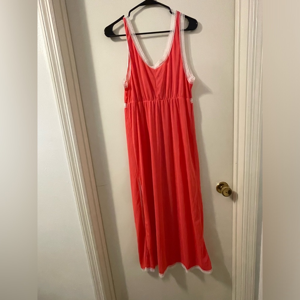 Vintage 70’s Coral Empire Waist Nightgown Lace Trim. Sz Sm
Perfect for festival - Picture 2 of 5